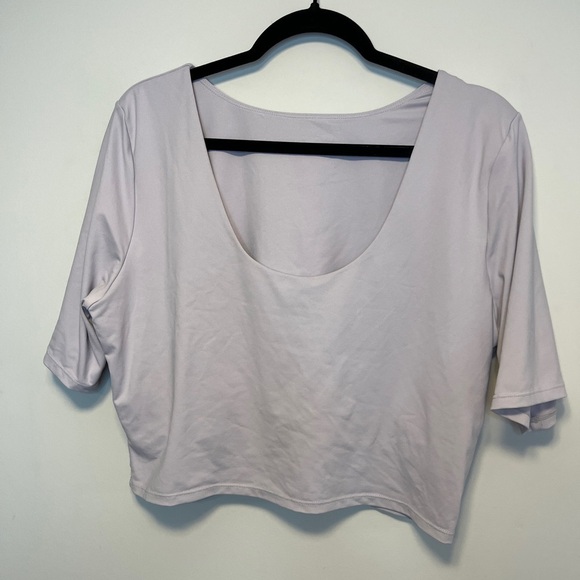 Blackmilk | Matte Black Short Sleeve Crop Top | Lavender Sz XXL - Picture 7 of 11